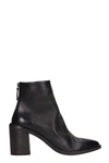 MARSÈLL TAPIRO BLACK LEATHER ANKLE BOOTS,10701563