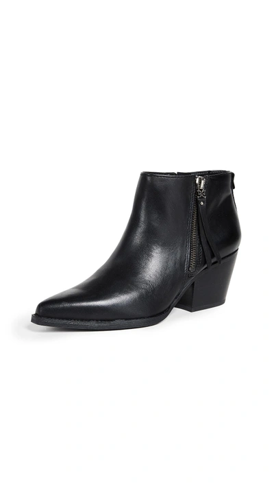 Sam Edelman Walden 60mm Ankle Booties In Black Leather