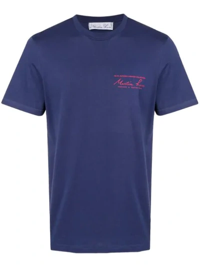Martine Rose Logo Print T-shirt In Blue