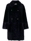 DESA COLLECTION DOUBLE BREASTED FUR COAT