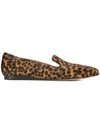 VERONICA BEARD VERONICA BEARD LEOPARD PRINT BALLERINAS - BROWN