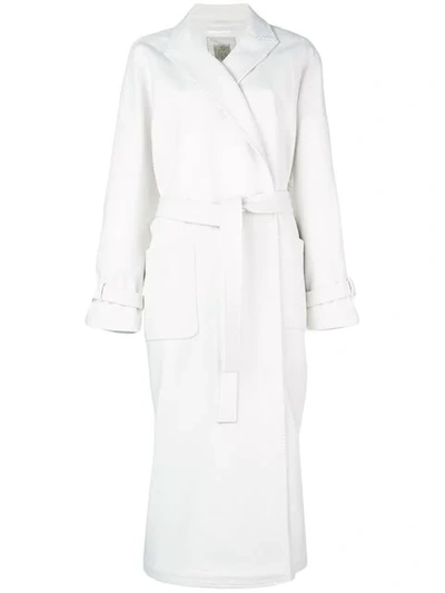 Eleventy Belted Dressing Gown Coat In Neutrals