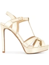 LOLA CRUZ PLATFORM STILETTO SANDALS