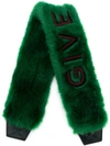 GIVENCHY GIVENCHY WIDE FURRY SHOULDER STRAP - GREEN