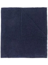 Faliero Sarti Raw Hem Scarf In Blue