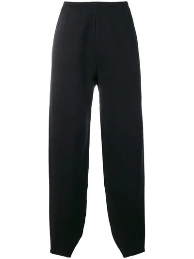 Balenciaga B Embroidered Track Trousers In Black