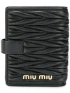 MIU MIU MIU MIU MATELASSÉ SMALL WALLET - BLACK