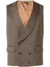 GABRIELE PASINI GABRIELE PASINI DOUBLE BREASTED WAISTCOAT - BROWN