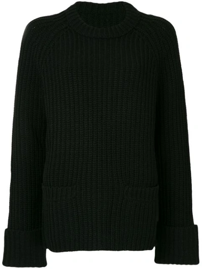 Yohji Yamamoto Oversized Knitted Jumper - Black