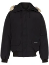 Canada Goose Black Down Chilliwack Bomber Jacket In Blue