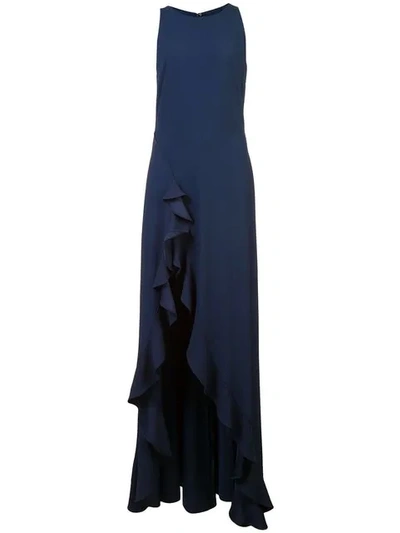Zac Zac Posen Embellished Lace Halter Gown, Royal In Blue