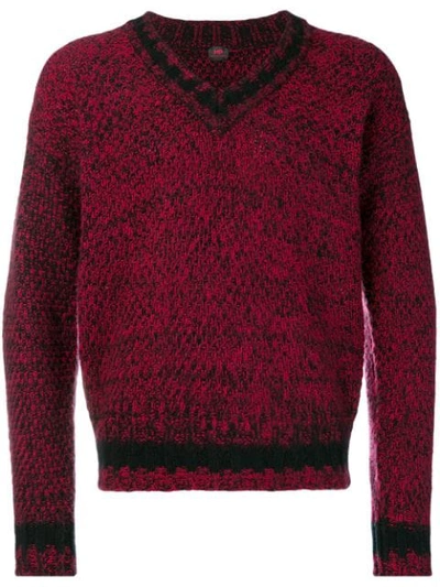 Mp Massimo Piombo V-neck Sweater In Red