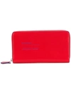 GIVENCHY GIVENCHY LOGO ZIP AROUND WALLET - RED