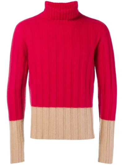 Mp Massimo Piombo Roll Neck Jumper In Red