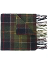 Barbour Acrylic Scarf With Check Pattern In Multi