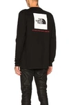 THE NORTH FACE THE NORTH FACE LONG SLEEVE RED BOX TEE IN BLACK