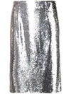 PAULE KA SEQUINED STRAIGHT SKIRT