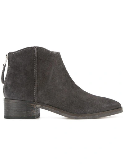 Dolce Vita Mid Heel Ankle Boots In Grey