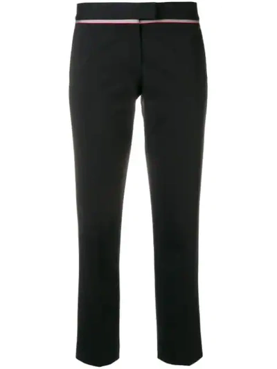 Ps By Paul Smith Cigarette Cropped Trousers In Black
