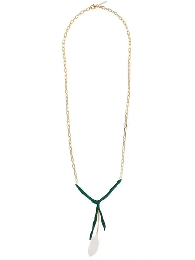 Marni Abstract Pendant Necklace In Metallic