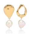 Alighieri The Infernal Storm Freshwater Pearl Drop Earrings In Gold