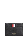 THOM BROWNE GRAINED LEATHER CARD HOLDER,10701734