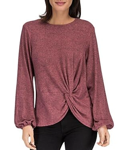 Bobeau B Collection By  Sierra Twist Waist Top In Canyon Rose