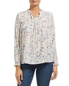 FINN & GRACE FLORAL RUFFLE-TRIMMED TOP - 100% EXCLUSIVE,WT7215P