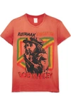 MADEWORN BOB MARLEY DISTRESSED PRINTED COTTON-JERSEY T-SHIRT