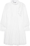 MCQ BY ALEXANDER MCQUEEN Ruffled broderie anglaise cotton mini dress