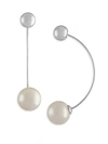 MAJORICA 12MM White Organic Pearl Drop Earrings,0400099410178