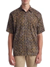 SAKS FIFTH AVENUE COLLECTION COFFEE BEAN COTTON BUTTON-DOWN SHIRT,0400098144467