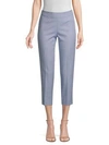 PIAZZA SEMPIONE Audrey Checked Stretch Cropped Pants
