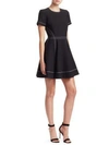 CINQ À SEPT Bryce Short Sleeve Fit-and-Flare Dress