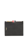 THOM BROWNE GRAINED LEATHER CARD HOLDER,10702044