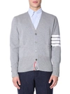 THOM BROWNE V-COLLAR CARDIGAN,10702155