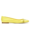 Sarah Chofakian Pati Leather Ballerinas In Yellow