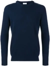 BALLANTYNE ARGYLE PATTERN SLEEVE JUMPER