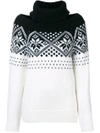 MONSE cold shoulder snowflake sweater