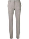 TONELLO TONELLO TAPERED HOUNDSTOOTH PATTERNED TROUSERS - NEUTRALS