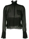 CARVEN FRILLED LOOSE BLOUSE