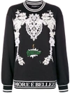 DOLCE & GABBANA DOLCE & GABBANA QUEEN SWEATSHIRT - BLACK