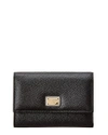 DOLCE & GABBANA DAUPHINE LEATHER SNAP WALLET,1000084336957