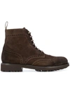 DOUCAL'S DOUCAL'S LACE-UP BOOTS - BROWN