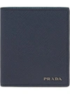 Prada Bicolour Bifold Wallet - Blue In Blue