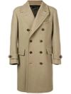 TOM FORD TOM FORD MIDI BUTTONED COAT - NEUTRALS