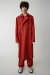 ACNE STUDIOS Oversized trench coat red