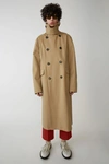 ACNE STUDIOS Oversized trench coat sand beige