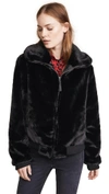 GENERATION LOVE HEIDI FAUX FUR BOMBER