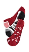 KATE SPADE Camellia Liner Sock Three Pack